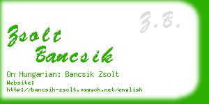 zsolt bancsik business card